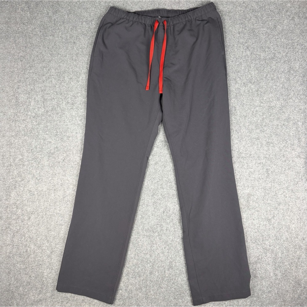 FIGS Technical Collection Scrub Pants Womens Large Tall L/T Gray Drawstring